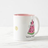 Watermeowlon Watermelon Cat Funny Coffee Mug (Devant droit)