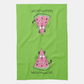 Watermeowlon Watermelon Chat Drôle serviette de cu (Vertical)