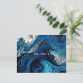 Watermerk aquarel sterrenbeeld Aquarius ansichtkaa Briefkaart (Staand voorkant)