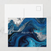 Watermerk aquarel sterrenbeeld Waterman ansichtkaa Briefkaart (Voorkant / Achterkant)