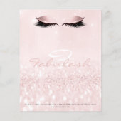 Watermerk Eyes Lashes Makeup White Name Monogram Flyer (Achterkant)