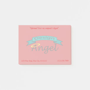 Watermerk met rood Logo en contactgegevens Post-it® Notes