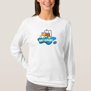 Watermerk Vrouwen Lange Mouw Basic T-shirt