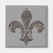 Watermeter deksel Fleur de Lis, Magneet (Voorkant)