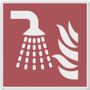 Watermist applicator veiligheidsbord sticker