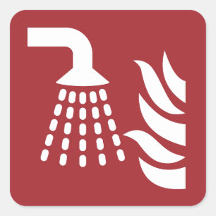 Watermist applicator veiligheidsbord vierkante sticker