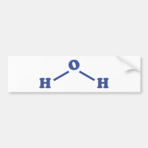 Watermoleculaire chemische formule bumpersticker