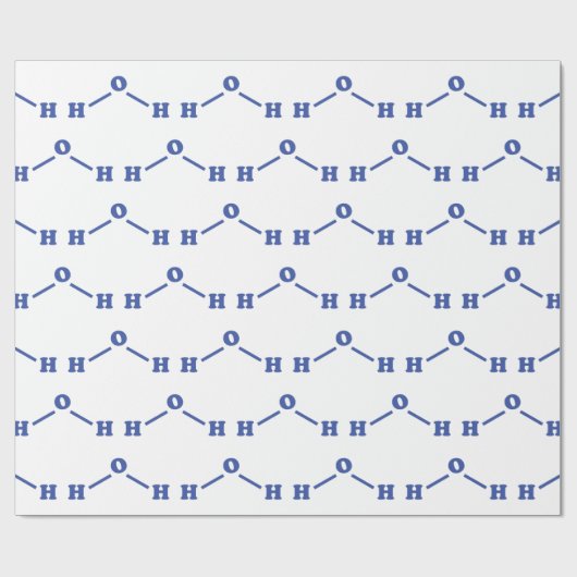 Watermoleculaire chemische formule cadeaupapier (Vlak)