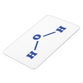 Watermoleculaire chemische formule magneet (Linkerzijde)