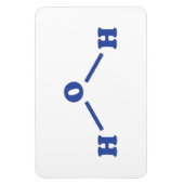 Watermoleculaire chemische formule magneet (Verticaal)