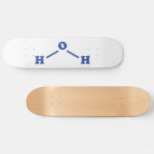 Watermoleculaire chemische formule skateboard (Horizontaal)