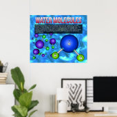 Watermoleculen Poster (Thuiskantoor)