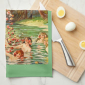 waternymfen uit Florida Theedoek (Quarter Fold)