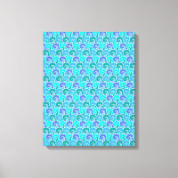 Wateroceaangolven in blauw Nautical Beach Pattern