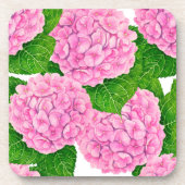 Waterolieringspatroon van hydrangea bier onderzetter (Voorkant)