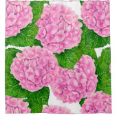 Waterolieringspatroon van hydrangea douchegordijn (Voorkant)