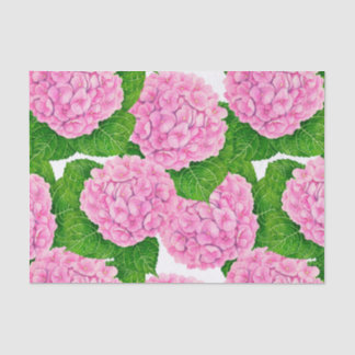 Waterolieringspatroon van hydrangea tissuepapier