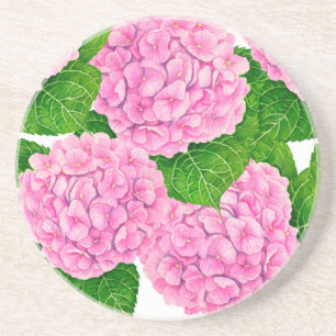 Waterolieringspatroon van hydrangea zandsteen onderzetter