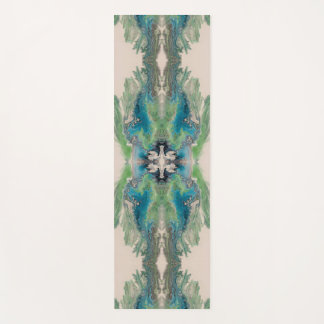 Waterpadstroom – Abstract Aqua- en groene vloeibar Yogamat