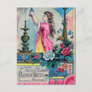 waterparfum van Florida en Victoriaans deco Briefkaart