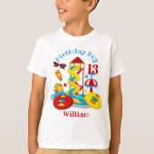 Waterpark Birthday shirt Pool Party (Voorkant)