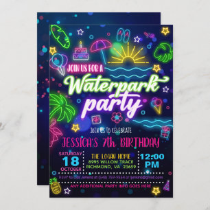 Waterpark Invitation de fête d'anniversaire