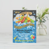 Waterpark Watertoboggan Pool Invitation (Debout devant)