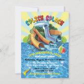 Waterpark Watertoboggan Pool Invitation (Devant)