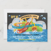 Waterpark Watertoboggan Pool Invitation (Devant)