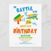 Waterpistool Gevecht Zwembad Feestje Kinderen Verj Briefkaart (Voorkant)