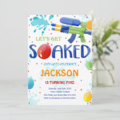 Waterpistool uitnodigingen (Staand voorkant)