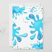 Waterpistool zomer zwembadfeestje jongens verjaard kaart (Achterkant)