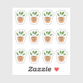 Waterplanten Herinnering Mini Plantpotten Bujo Pla Sticker