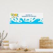 Waterplaspool Party Boy Birthday Banner Poster (Keuken)