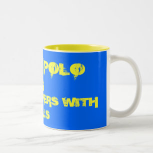 WATERPOLO IS, VOOR ZWEMERS MET BALLEN TWEEKLEURIGE KOFFIEMOK