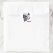 waterpolo-schedel ronde sticker (Tas)