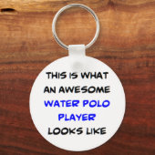 waterpolo-speler, geweldige sleutelhanger (Voorkant)