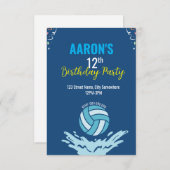 Waterpolo uitnodiging (Voorkant / Achterkant)