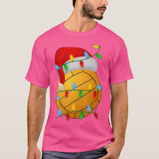 Waterpolo Xmas Verlichting Vakantie Santa Water Po T-shirt
