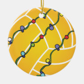 Waterpolobal met lichte vakantie keramisch ornament (Voorkant)