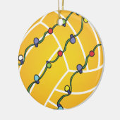 Waterpolobal met lichte vakantie keramisch ornament (Links)