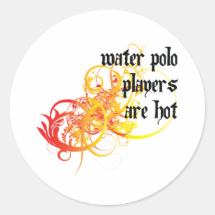 Waterpololagen zijn heet ronde sticker