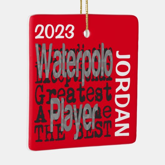 Waterpolospeler Buitengewoon CUSTOM Keramisch Ornament (Rechts)