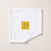 Waterpolospeler silhouet en monogram bad handdoek (Wasdoekje)