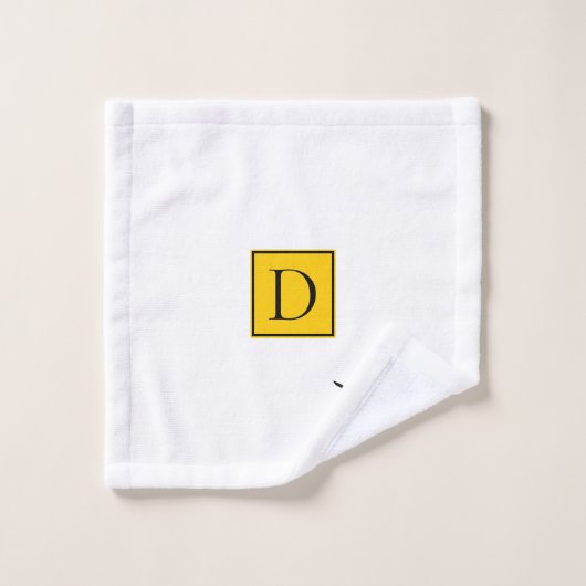 Waterpolospeler silhouet en monogram bad handdoek (Wasdoekje)