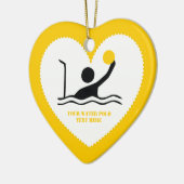 Waterpolospeler zwart silhouet, aangepast keramisch ornament (Links)