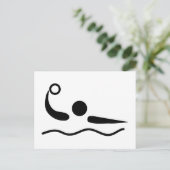 Waterpolowaterfotogram Briefkaart (Staand voorkant)