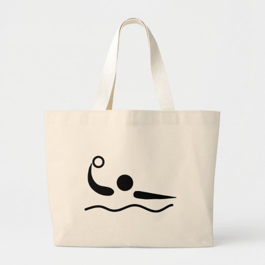 Waterpolowaterfotogram Grote Tote Bag (Voorkant)