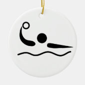 Waterpolowaterfotogram Keramisch Ornament (Voorkant)