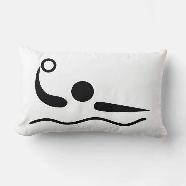 Waterpolowaterfotogram Kussen (Voorkant)